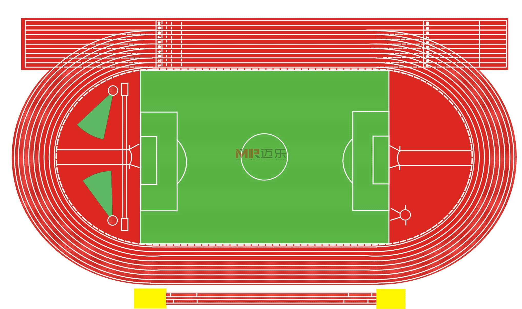400米跑道尺寸